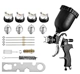 Hanured® HVLP Lackierpistole druckluft mit 1,3mm & 1,5mm & 1,8mm & 2,5mm...
