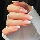 24 Stück Press on Nails Almond - Rosa Farbverlauf Künstliche Nägel...