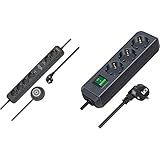 Brennenstuhl Eco-Line Comfort Switch Plus, Steckdosenleiste 6-Fach (2...