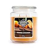 Candle Brothers Große Duftkerze im Glas | Orange Cinnamon | Duftkerze...