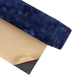 CRE8TIVE Filz Tapete Selbstklebend Dunkelblau Beflockt Blumen Folie für...