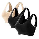 3er Set BH Damen Bustier Ohne Bügel Klassische Große Größe Atmungsaktiv...