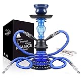 REANICE 11'Shisha Komplett Set Hookah mit 2 Schläuchen Wasserpfeifen blau...