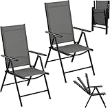 eSituro 2er Gartenstuhl Hochlehner Klappbar 7-Fach Verstellbare...