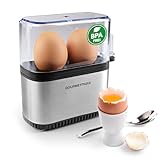 GOURMETmaxx Design Eierkocher für 2 Eier | kompakter Egg Boiler | Egg...