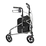 NRS 3 WHEEL ALUMINIUM ROLLATOR SILVER