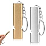 FOMGIIN 2 Stück Trillerpfeife, Whistle Signalpfeife Notfall Laut, Metall...