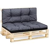 Amazinggirl Palettenkissen Outdoor Kissen Set: Rückenkissen 40x120 cm und...