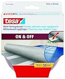 tesa Klett-Verlegeband On & Off - selbstklebendes Klettband zum Verlegen...
