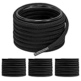 Schnürsenkel Schwarz Rund 2 Paar Reißfest 120cm 4 mm Polyester...