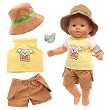 Miunana Kleidung Puppenkleidung Outfits für Baby Puppen, Kleidung Hut für...