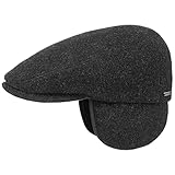 Stetson Kent Wool Ohrenklappen Flatcap Herren - Made in EU - Schiebermütze...