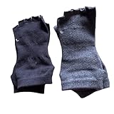 ss soxsense Zehenlose Yoga-Socken BkGrey2L, Mix, Large