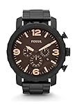 Fossil - Nate Chronograph Black Ion-plattierte Herrenuhr -JR1356