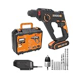 WORX WX391 Akku-Bohrhammer 20V, 13 mm Bohrleistung, 1150 U/min, 6400 bpm,...