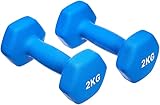 Amazon Basics Neopren Hanteln Gewichte, 2 kg, Blau