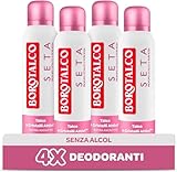 Borotalco, Seidenspray mit Talkum mit aktiven Kristallen, dreifacher...