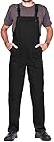 ProWear Arbeitslatzhose Herren Arbeitshose Latzhose, Schwarz, Gr.- S