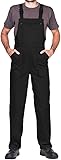 ProWear Arbeitslatzhose Herren Arbeitshose Latzhose, Schwarz, Gr.- XL