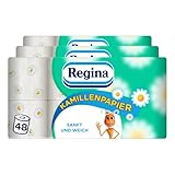 Regina Kamillenpapier 3-lagiges Toilettenpapier - 48 Rollen-Packung (3 x 16...