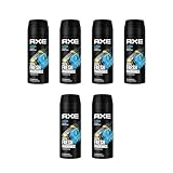Axe Bodyspray Alaska ohne Aluminiumsalze 6x 150ml Deo Deodorant Männerdeo...