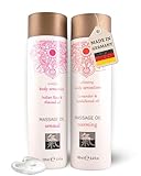 SHIATSU Massageöl Bundle 2x100ml I Indische Rose & Mandel + Wärmend...