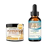Kürbis für Hunde – Kürbispulver für Hunde + Lysin Katze - L-Lysin...