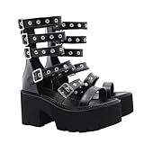 SAFIGLE Damen Sandalen mit Klobigem Absatz und Dicker Sohle Bequeme...