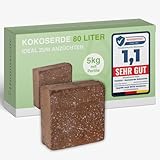 Humuserde | Kokoserde mit Perlite für Pflanzen 5kg | Erde aus Kokosfasern...