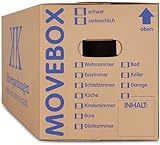 KK Verpackungen 10 x Umzugskartons Movebox 2-wellig doppelter Boden in...