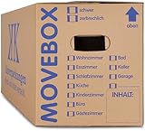 KK-Verpackungen Umzugskartons, 20 Stück, (Profi) STABIL + EXTRA GROSS + 45...