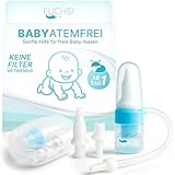 FUCHSI Nasensauger Baby & Kinder - Inkl. Extra Aufsätze & Filterlos I Aus...