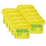 10x 2,5 kg Honigeimer gelb 2L Kunststoff Vorratsbehälter mit Deckel Eimer...