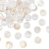 SOFPLATE 1 Box 60 Stück weiße Perlenknöpfe im Vintage-Stil, rund, rund,...
