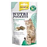 GimCat Nutri Pockets Katzenminze - Knuspriger Katzensnack mit cremiger...