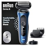 Braun Series 6 Elektrorasierer mit EasyClick Barttrimmer Aufsatz, SensoFlex...