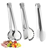 3-Teiliges Set Zange Küche aus Edelstahl, 9 Zoll Tongs Kitchen...