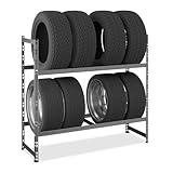 Relaxdays Reifenregal für 8 Reifen, HxBxT: 100x110x35 cm, 150 kg,...