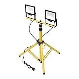 Latrans LED Baustrahler mit Stativ 100W Doppel 2x 50W Strahler 4000K...