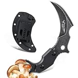 TAN RAN Jagdmesser Feststehende Klinge, Outdoor Messer Survival mit Kydex...