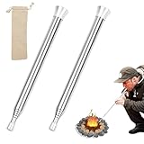 Blow Fire Tube, Blasrohr Feuer, 2 Stück Teleskop Schlag Feuerrohr,...