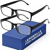 Gaoye 2 Pack Lesebrillen Damen Herren mit Blaulichtfilter