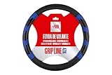 +PWR Car Parts Lenkradbezug Grip Line Schwarz und Blau Universal für...