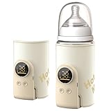 Drahtloses Milchwärmer, mit LED Temperaturdisplay 8000mAh Flaschenwärmer...