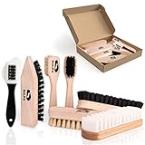 SULPO Schuhbürsten Set - 7 teiliges Schuhputzset -...