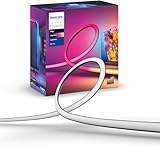 Philips Hue White & Color Ambiance Gradient Lightstrip (65 Zoll), dimmbarer...