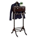Kleiderständer aus Holz mit 2 Schubladen und Ablage für Hosen, elegante...