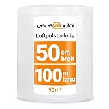 versando Luftpolsterfolie 100m x 0,5m Versand, Verpackung, Umzug...