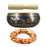 Tibetische Klangschale, gestimmte Klangschale für Meditation, 10,4 cm,...