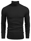 COOFANDY Herren Rollragen Pullover Langarmshirt Feinstrick Sweater Freizeit...